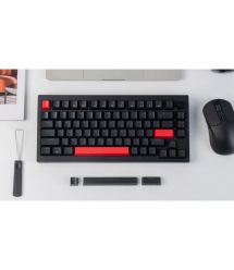 Lemokey Клавиатура механическая X4 84Key, Keychron Brown, USB-A, QMK/VIA, Hot-Swap, EN/UKR, RGB, черный