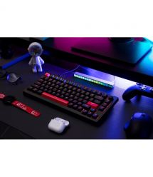 Lemokey Клавиатура механическая X4 84Key, Keychron Brown, USB-A, QMK/VIA, Hot-Swap, EN/UKR, RGB, черный