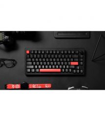 Lemokey Клавиатура механическая X4 84Key, Keychron Brown, USB-A, QMK/VIA, Hot-Swap, EN/UKR, RGB, черный
