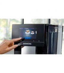 Siemens Кофемашина, 2.4л, зерно+мол., автомат.капуч, LED-дисплей, авторецептов -19, черный