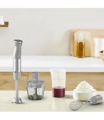 Tefal Блендер погружной Quickchef+ 1000Вт, 3в1, чаша-800мл, чопер-500мл, турборежим, серебристо-серый
