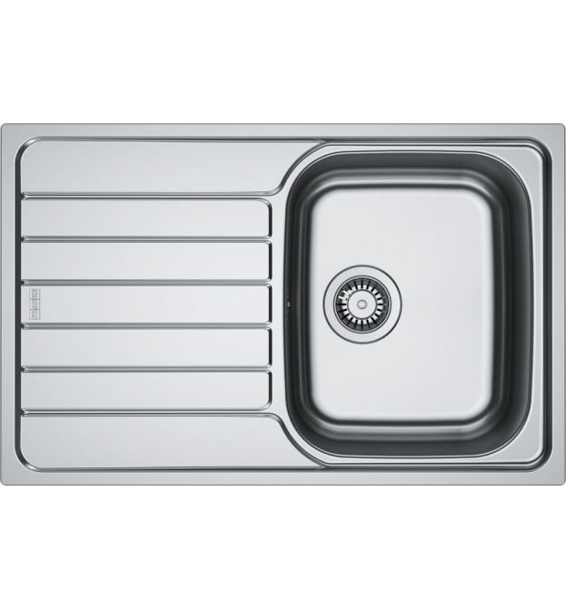 Franke Мойка кухонная Franke Spark, нерж.сталь, прямоуг., с крылом, 780х500х340мм, чаша- 1, врезная, SKL 611-78, нерж декор