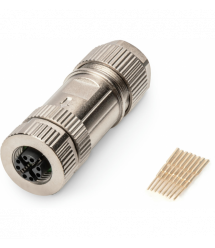 Digitus Коннектор CАТ 6A M12 F, X-coded, STP, IP67