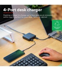 Trust Зарядное устройство сетевое Maxo 100Вт, 3xUSB-C/USB-A ,PD, чорний