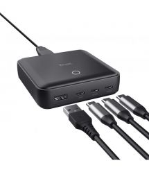 Trust Зарядное устройство сетевое Maxo 100Вт, 3xUSB-C/USB-A ,PD, чорний