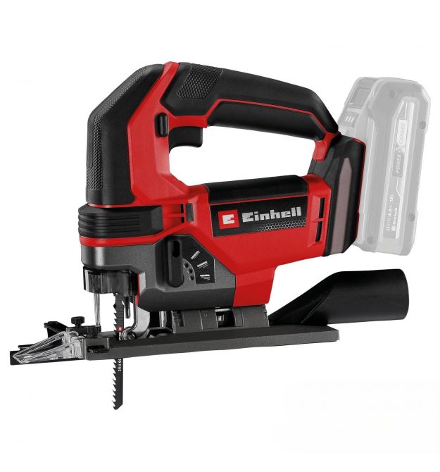 Einhell Лобзик аккумуляторный TE-JS 18/100 Li - Solo, PXC, 18В, 3000 об/мин, ход 26 мм, 1.87 кг (без АКБ и ЗУ)