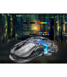 GravaStar Мышь Mercury M2, BT/WL/USB-A, RGB, чорно-прозорий
