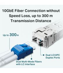 TP-Link Трансивер SFP+ TP-LINK SM5110-SR 10GBase-SR, MM, 300m, LC