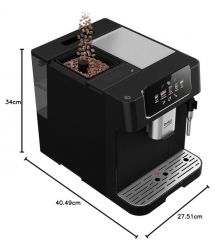 Beko Кофемашина Beko 2.0л, зерно + молоко, ручной капучинатор, авторецептов - 5, черный