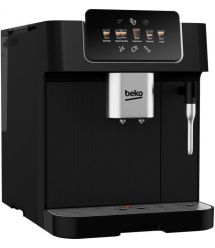 Beko Кофемашина Beko 2.0л, зерно + молоко, ручной капучинатор, авторецептов - 5, черный