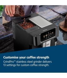 Beko Кофемашина Beko 2.0л, зерно + молоко, ручной капучинатор, авторецептов - 5, черный