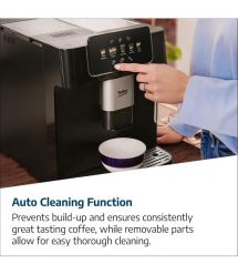 Beko Кофемашина Beko 2.0л, зерно + молоко, ручной капучинатор, авторецептов - 5, черный