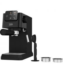 Beko Кофеварка Beko рожковая 1.1л, молотый, ручной капучинатор, подогрев чашек, авторецептов - 5, дисплей, черный