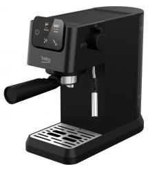 Beko Кофеварка Beko рожковая 1.1л, молотый, ручной капучинатор, подогрев чашек, авторецептов - 5, дисплей, черный