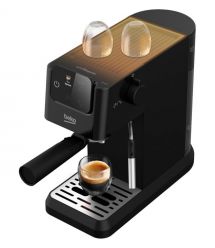 Beko Кофеварка Beko рожковая 1.1л, молотый, ручной капучинатор, подогрев чашек, авторецептов - 5, дисплей, черный