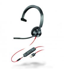Poly Гарнитура компьютерная моно On-ear Blackwire 3315-M, USB-A, всенаправленный, чёрный