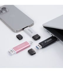 Transcend Портативный SSD Transcend 512GB USB 3.1 Gen 2 Type-A + Type-C ESD310 Черный