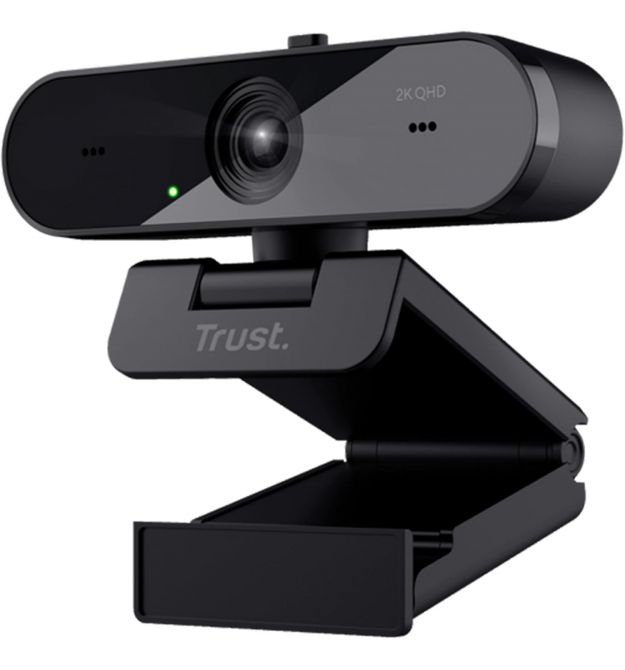 Trust Вебкамера Trust Taxon ECO, 2K QHD, 30 fps, auto focus, OEM BOX, чорний