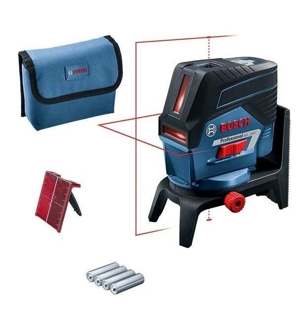 Bosch Нивелир лазерный GCL2-50C+RM2 до 20м, ±0.3мм/м, 4AAx1.5В, IP54, чехол, 0.6кг