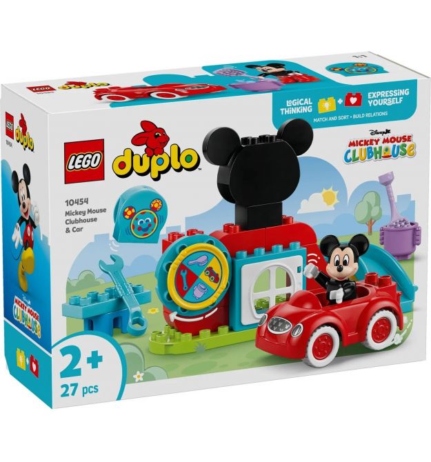 LEGO Конструктор DUPLO Disney Микки Маус: Клубный домик и автомобиль
