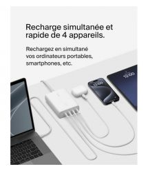 Belkin Зарядное устройство сетевое 200Вт 4хUSB-С GAN PD PPS, белый