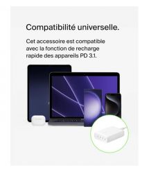 Belkin Зарядное устройство сетевое 200Вт 4хUSB-С GAN PD PPS, белый