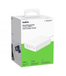 Belkin Зарядное устройство сетевое 200Вт 4хUSB-С GAN PD PPS, белый