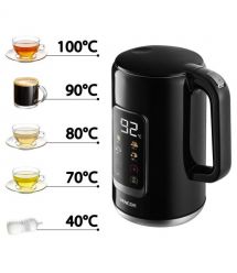 Sencor Электрочайник 1.7л, Strix, LED дисплей, двойные стенки, черный