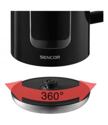 Sencor Электрочайник 1.7л, Strix, LED дисплей, двойные стенки, черный