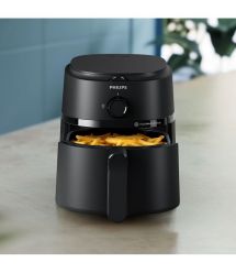 Philips Мультипечь Airfryer 1000 series S, 1500Вт, чаша-3.4л, механ. управл., пластик, черный