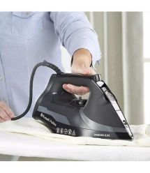 Russell Hobbs Утюг Diamond Elite, 3100Вт, 350мл, паровой удар -220гр, самоочистка от накипи, керам. подошва, черный