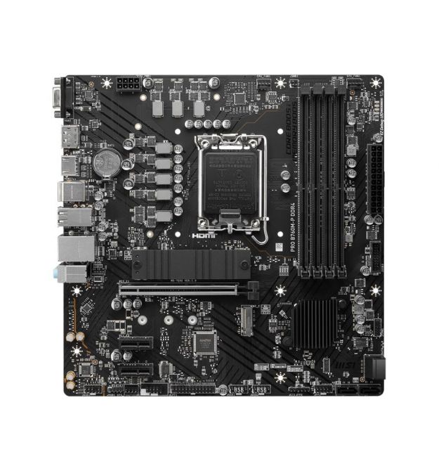 MSI Материнcкая плата PRO B760M-P DDR4 s1700 B760 4xDDR4 M.2 HDMI DP D-Sub mATX