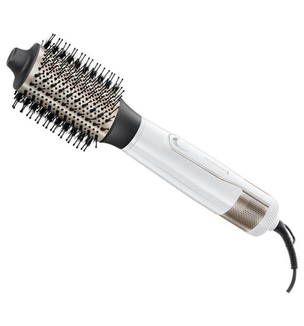 Remington Фен-щетка HydraLuxe, 1200Вт, режимов-3, ионизиция, хол. обдув, керамика, белый