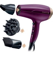 Remington Фен Your Style, 2300Вт, режимов-3, дифузор, насадка для прикорневого обьема, иониз-я, хол. обдув, фиолетовый