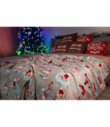 ARDESTO Плед Flannel 160х200см, 100% полиэстер, рождественские котики