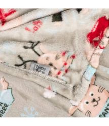 ARDESTO Плед Flannel 160х200см, 100% полиэстер, рождественские котики