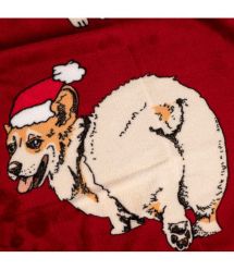 ARDESTO Плед Flannel 160х200см, 100% полиэстер, рождественские корги