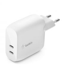 Belkin Зарядное устройство сетевое 40Вт 2хUSB-С PD, белый