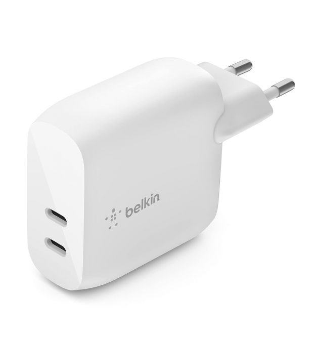 Belkin Зарядное устройство сетевое 40Вт 2хUSB-С PD, белый