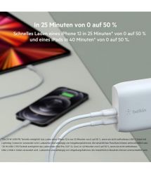 Belkin Зарядное устройство сетевое 40Вт 2хUSB-С PD, белый