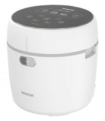 Sencor Рисоварка 350Вт, чаша-0.6л, LED дисплей, алюминий, пластик, белый