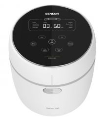 Sencor Рисоварка 350Вт, чаша-0.6л, LED дисплей, алюминий, пластик, белый