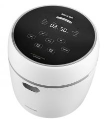 Sencor Рисоварка 350Вт, чаша-0.6л, LED дисплей, алюминий, пластик, белый