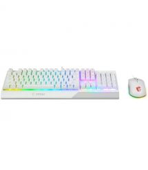 MSI Комплект клавиатура и мышь Vigor GK30 COMBO WHITE UA USB, EN/UKR/RU, RGB, белый