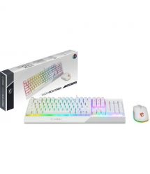MSI Комплект клавиатура и мышь Vigor GK30 COMBO WHITE UA USB, EN/UKR/RU, RGB, белый