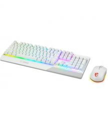 MSI Комплект клавиатура и мышь Vigor GK30 COMBO WHITE UA USB, EN/UKR/RU, RGB, белый