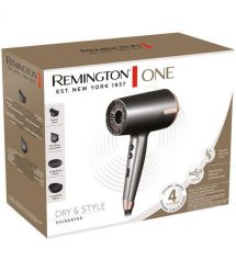 Remington Фен ONE, 2000Вт, режимов-8, дифузор,чехол,иониз-я, хол. обдув, серый