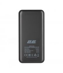 2E Аккумулятор портативный литий-ионный Power Bank 20000мАч, PD, QC 18Вт, черный