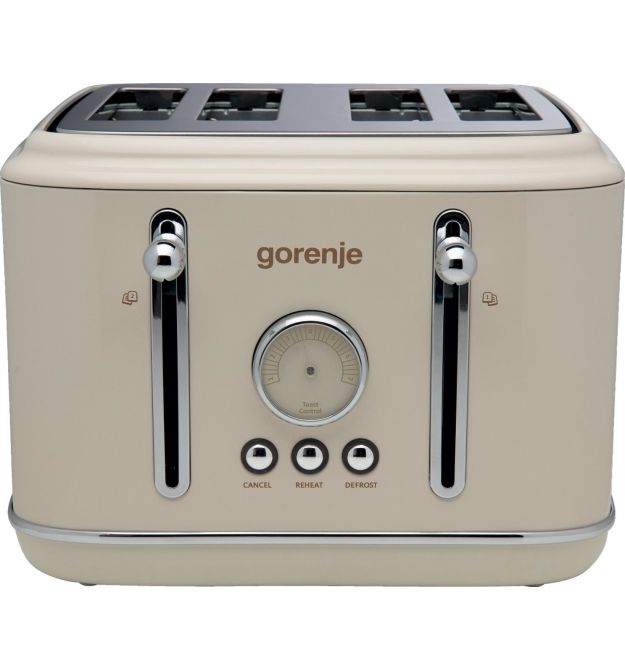 Gorenje Тостер 950Вт, функц. разморозки, автоотключение, пластик + металл, бежевый