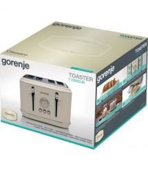 Gorenje Тостер 950Вт, функц. разморозки, автоотключение, пластик + металл, бежевый